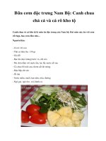 Bữa cơm đặc trưng Nam Bộ: Canh chua chả cá và cá rô kho tộ doc