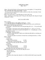 ĐỀ KIỂM TRA SINH 8 HỌC KỲ II