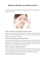Những sai lầm khi rửa mặt làm xấu da ppt