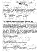 Final examination English 10