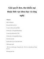 Giải quyết đơn, thư khiếu nại thuộc lĩnh vực khoa học và công nghệ pps