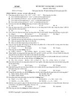 Đề thi thử đại học môn Hóa mã 005 potx
