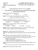 Đề nghiệm thu lớp 5 _TV (thử) 2009-2010