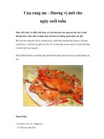 Cua rang me - Hương vị mới cho ngày cuối tuần pptx