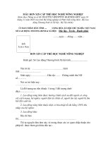 MẪU ĐƠN XIN CẤP THẺ HỌC NGHỀ NÔNG NGHIỆP doc