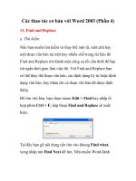 Các thao tác cơ bản với Word 2003 (Phần 4) potx