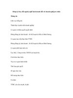 Đăng ký thay đổi ngành, nghề kinh doanh đối với doanh nghiệp tư nhân pdf