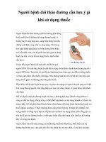 Người bệnh đái tháo đường cần lưu ý gì khi sử dụng thuốc doc