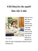 6 lời khuyên cho người làm việc ở nhà doc