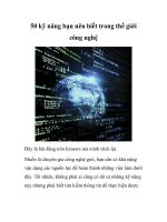 50 kỹ năng bạn nên biết trong thế giới công nghệ potx