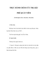 THỰC HÀNH CHÂM CỨU TRỊ LIỆU - PHẾ QUẢN VIÊM doc