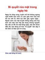 Bí quyết rửa mặt trong ngày hè pptx