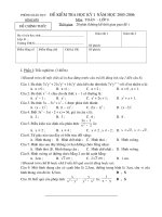 Ma tran, De, Dap an HKI Toan 8