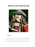 Nâng cao các kĩ năng học tập pdf