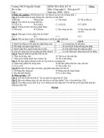 Đề thi Công nghệ 6