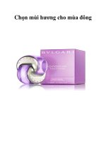 Chọn mùi hương cho mùa đông pptx