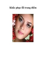 Khắc phục lỗi trang điểm pot