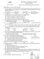 Đề thi thử đại học môn Hóa mã 020 ppt