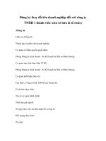 Đăng ký thay đổi tên doanh nghiệp đối với công ty TNHH 1 thành viên (chủ sở hữu là tổ chức) pdf