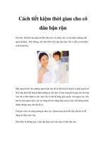 Cách tiết kiệm thời gian cho cô dâu bận rộn doc