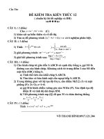đề thử sức kiến thức 12