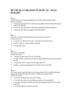 ĐỀ THI QUAN HỆ KINH TẾ QUỐC TẾ pdf