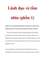 Lãnh đạo và tầm nhìn (phần 1) ppsx