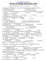 Đề ôn thi Hóa TN 2010 số 17