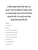 Chấp thuận khai thác thử các tuyến vận tải khách cố định chưa có trong danh mục tuyến đã được công bố đối với tuyến nội tỉnh hoặc liên tỉnh liền kề ppsx