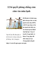 12 bí quyết phòng chống cảm cúm vào mùa lạnh pptx