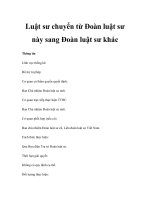 Luật sư chuyển từ Đoàn luật sư này sang Đoàn luật sư khác doc