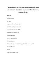 Thẩm định báo cáo kinh tế kỹ thuật sử dụng vốn ngân sách nhà nước thuộc thẩm quyền quyết định đầu tư của cơ quan cấp Bộ pptx