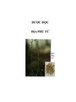 DƯỢC HỌC ĐỊA - PHỦ TỬ pps