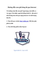 Hướng dẫn xem giải bóng đá qua Internet pot