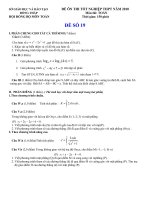 Đề và Đáp Án TNTHPT 19