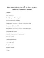 Đăng ký thay đổi chủ sở hữu đối với công ty TNHH 1 thành viên (chủ sở hữu là cá nhân) potx