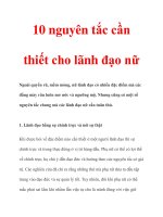 10 nguyên tắc cần thiết cho lãnh đạo nữ ppsx