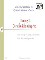 HỆ THỐNG THÔNG TIN - Các điều khiển nâng cao pptx