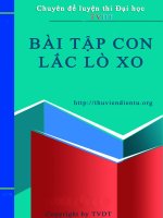 Bài tập con lắc lò xo (luyện thi đại học) pdf