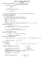 HỆ THỐNG CÔNG THỨC VÀ PP GIẢI VL11