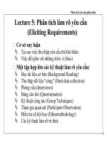 Lecture 5: Phân tích làm rõ yêu cầu (Eliciting Requirements) ppt