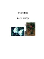 DƯỢC HỌC - BẠCH THƯỢC pps