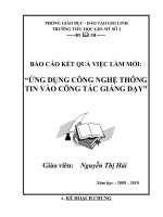 KẾT QUẢ VIỆC LÀM MỚI