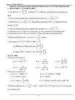 Khảo sát hàm số ôn thi đại học