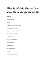 Đăng ký thế chấp bằng quyền sử dụng đất, tài sản gắn liền với đất ppsx