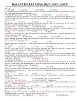 BÀI LUYỆN TẬP HỮU CƠ AXIT - ESTE