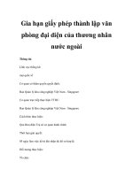 Gia hạn giấy phép thành lập văn phòng đại diện của thương nhân nước ngoài docx