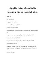 Cấp giấy chứng nhận đủ điều kiện đảm bảo an toàn chữ ký số pps