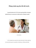 Phòng tránh ung thư tiền liệt tuyến Ung thư tiền liệt tuyến (UTTTL) là loại ung ppt