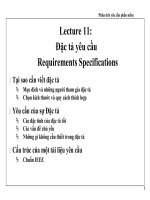 Lecture 11: Đặc tả yêu cầu Requirements Specifications potx
